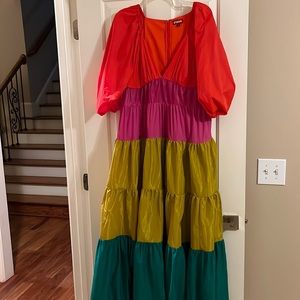 Staud Color Block Maxi Dress